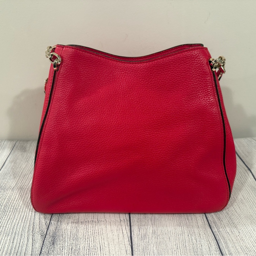 Kate Spade Red Shoulder Bag with Versatile Straps/11x9in - Picture 3 of 15